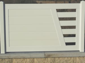 Clôture pvc recyclé TOEDA, blanc, H.90 cm x l.150 cm