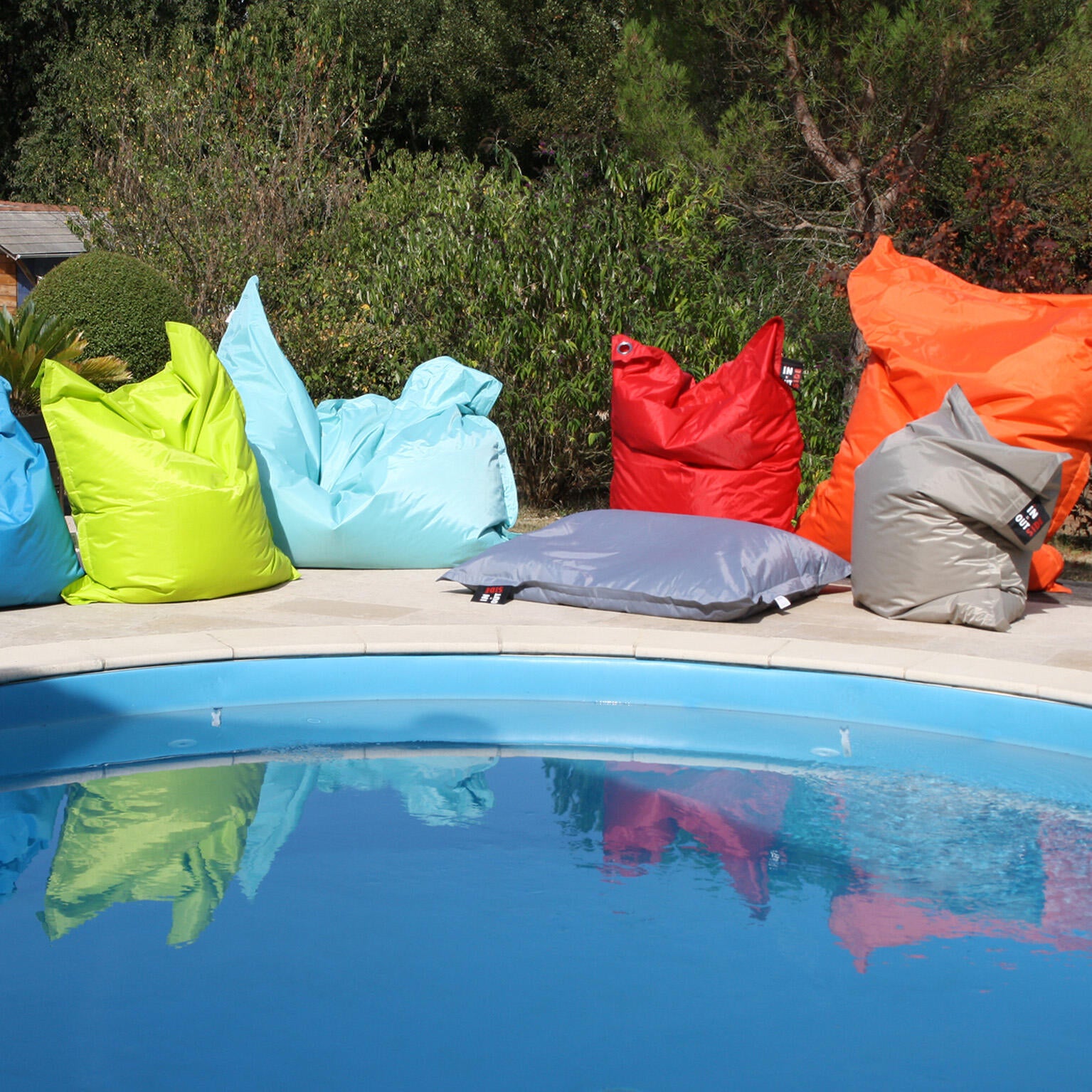 Coussin déperlant Maxi Bigbag, taupe l.140 x H.180 cm - 9