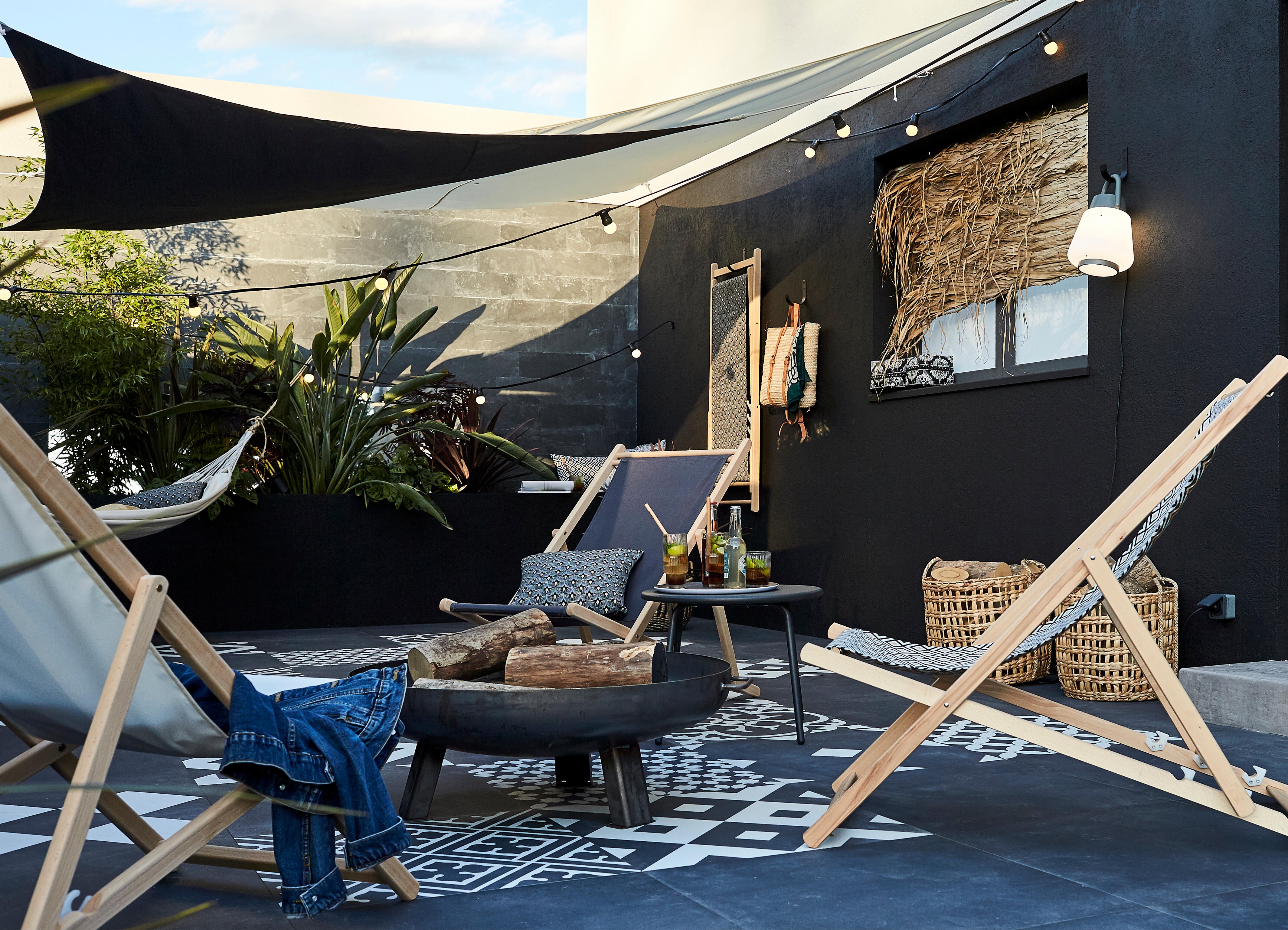 Voile d'ombrage triangulaire gris anthracite L.300 x l.300 cm - 2