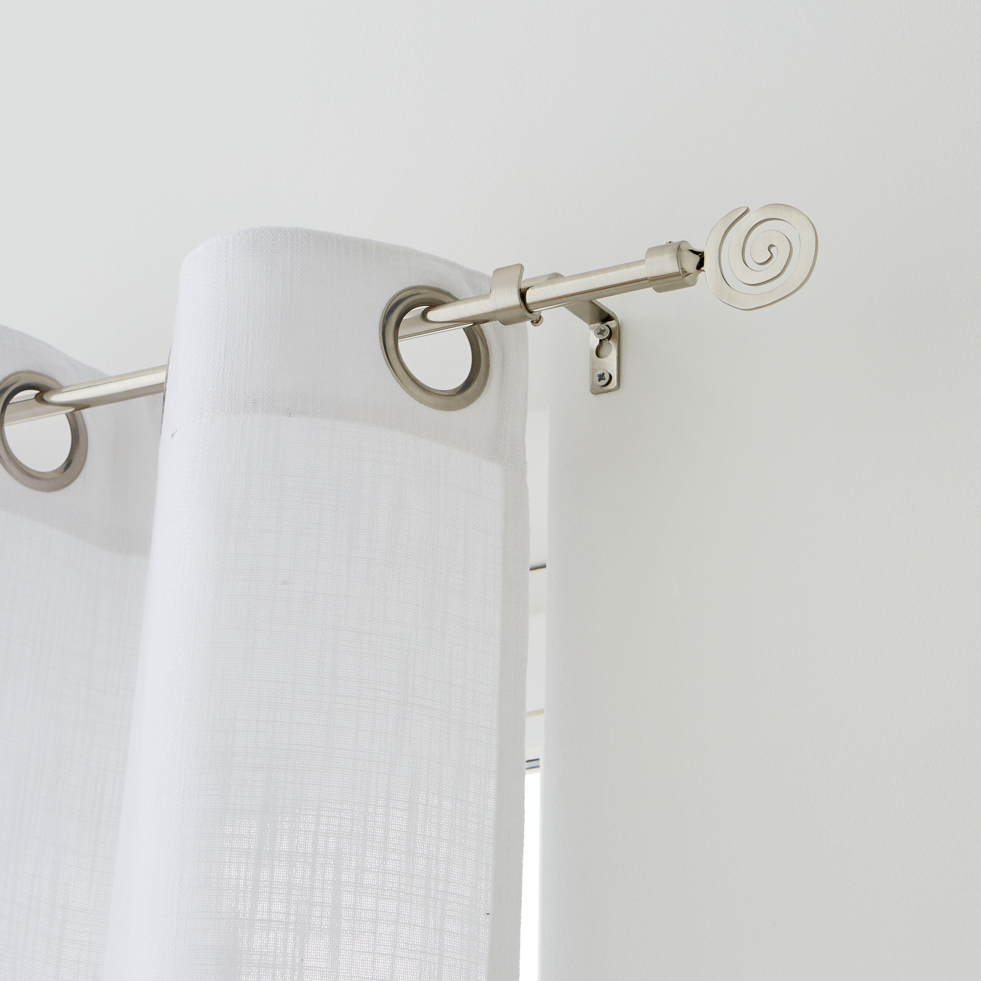 Rideau tamisant, Joey coton, blanc H.250 x l.140 cm - 4