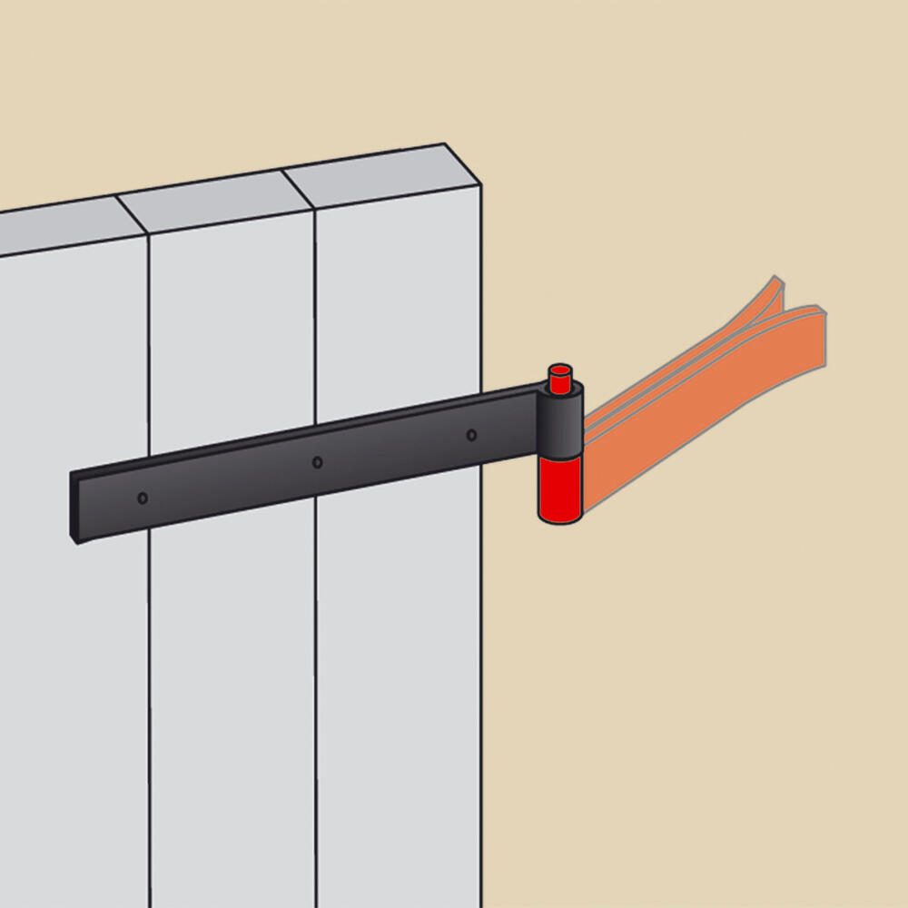 Gond à sceller en acier noir prépeint, Diam.14 x L.120 mm AFBAT - 2