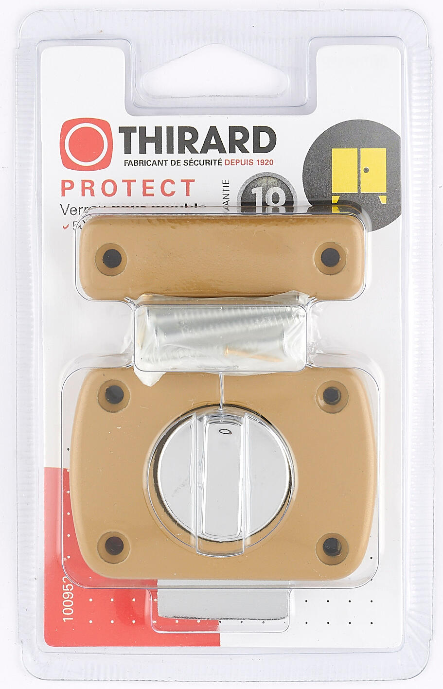 Verrou THIRARD, acier enduit de résine époxy bronze - 3