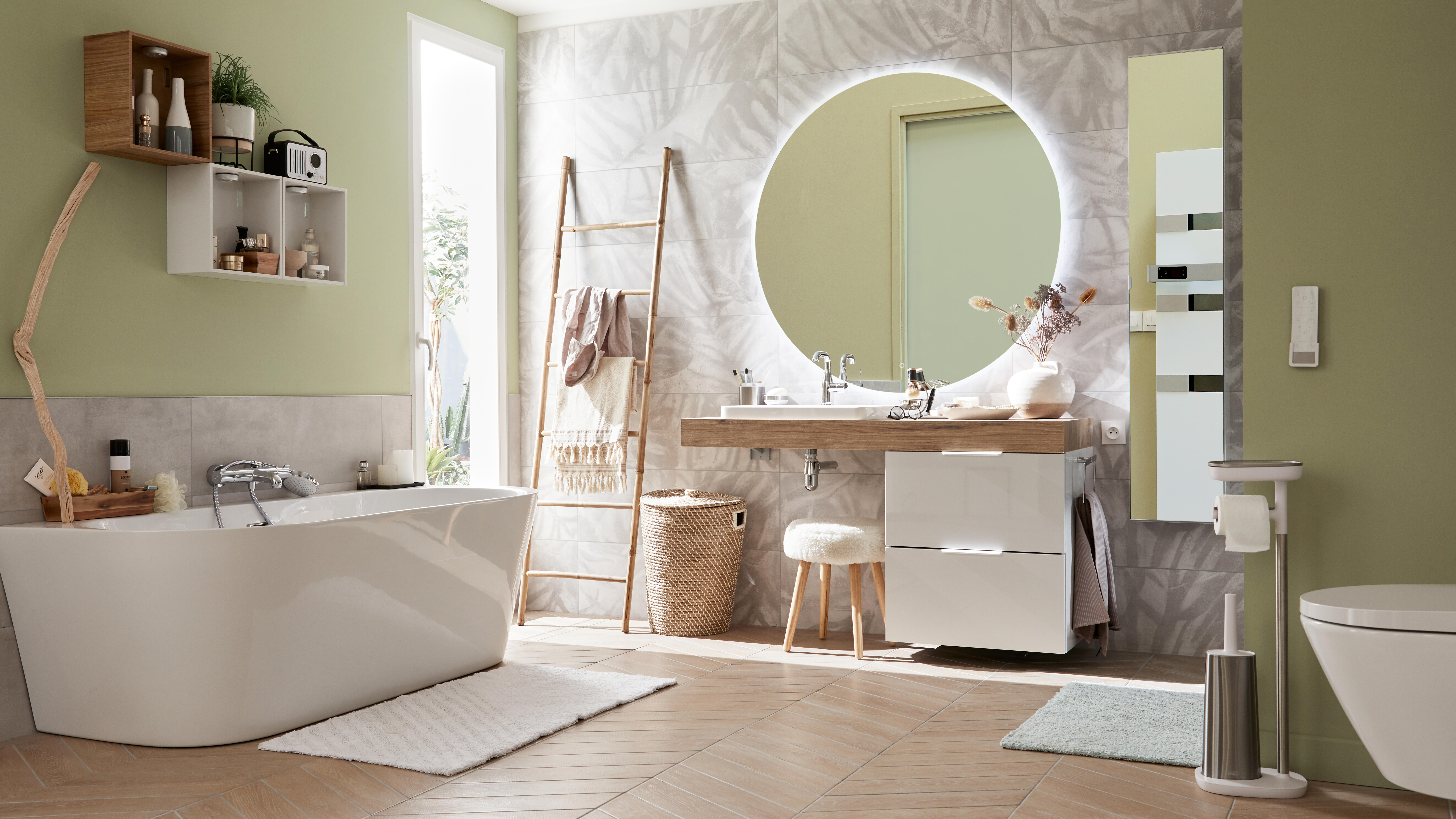 Piastrella da pavimento e rivestimento interno 11 x 54 cm Sp. 9 mm Amboise in gres porcellanato beige naturale satinato traffico medio forte (pei 3/5) R9 0.94 mq - 11