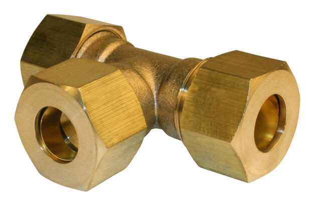 Raccord Té égal biconique laiton D.18 pour tube en cuivre - 3