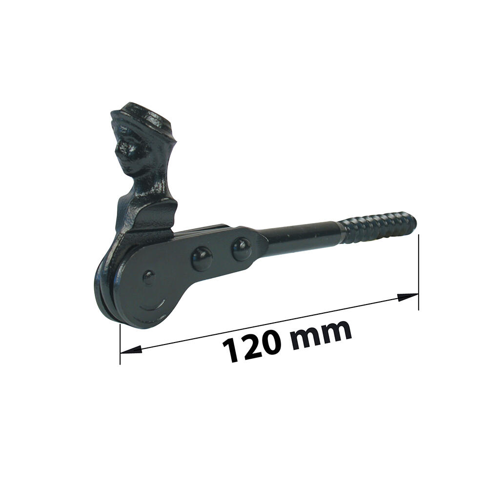 Arrêt bergère de volet à visser en acier noir prépeint, Diam.10 x L.115 mm AFBAT - 2