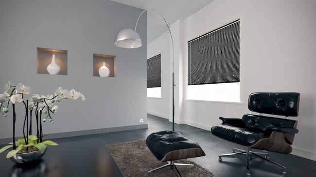 Store Vénitien Aluminium 25mm Personnalisable - Rideau Horizontal Imperméable Pour Fenêtre Et Balcon (180cm X 120cm, Noir)