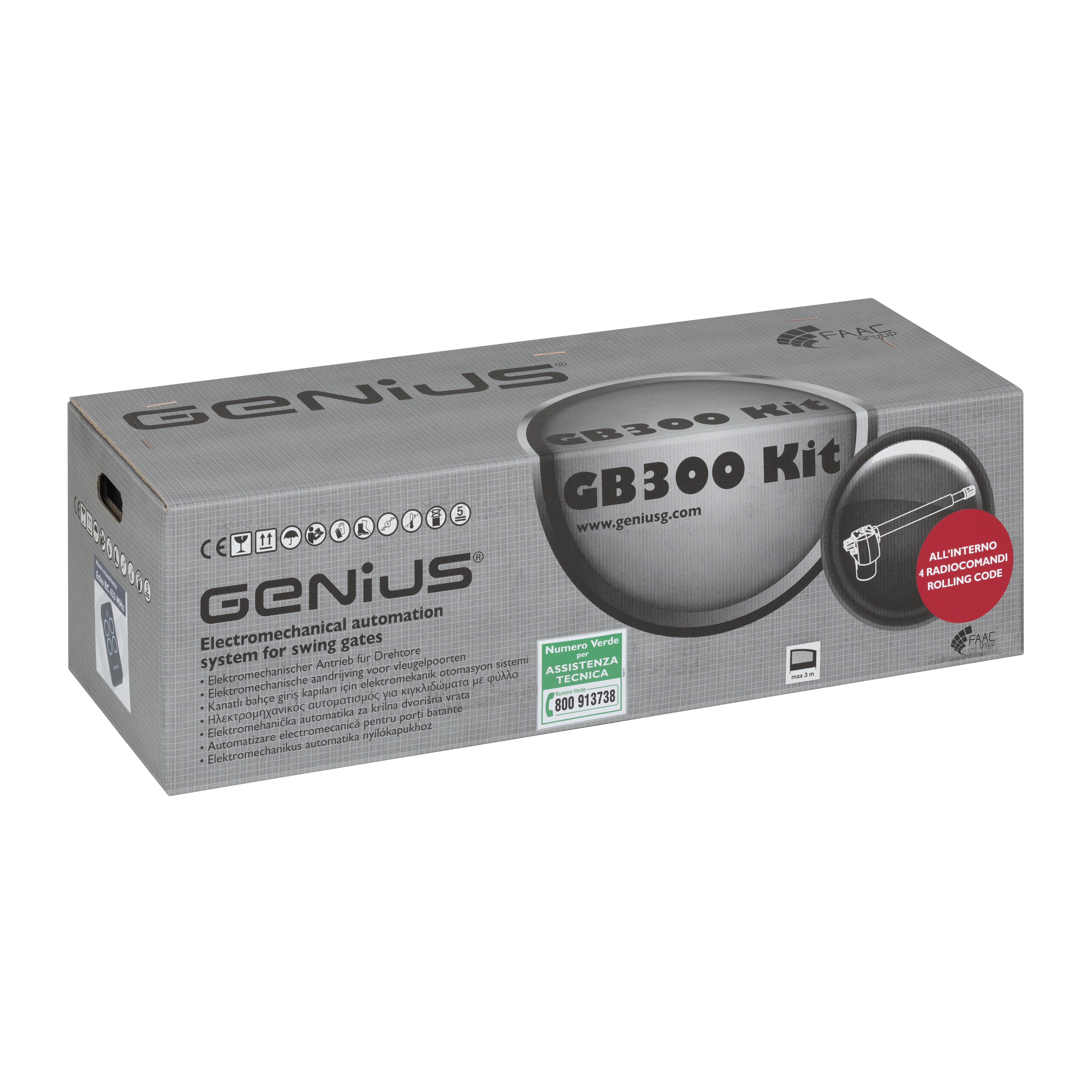 Motore per cancello doppia anta battente FAAC Genius GB 300L - 4