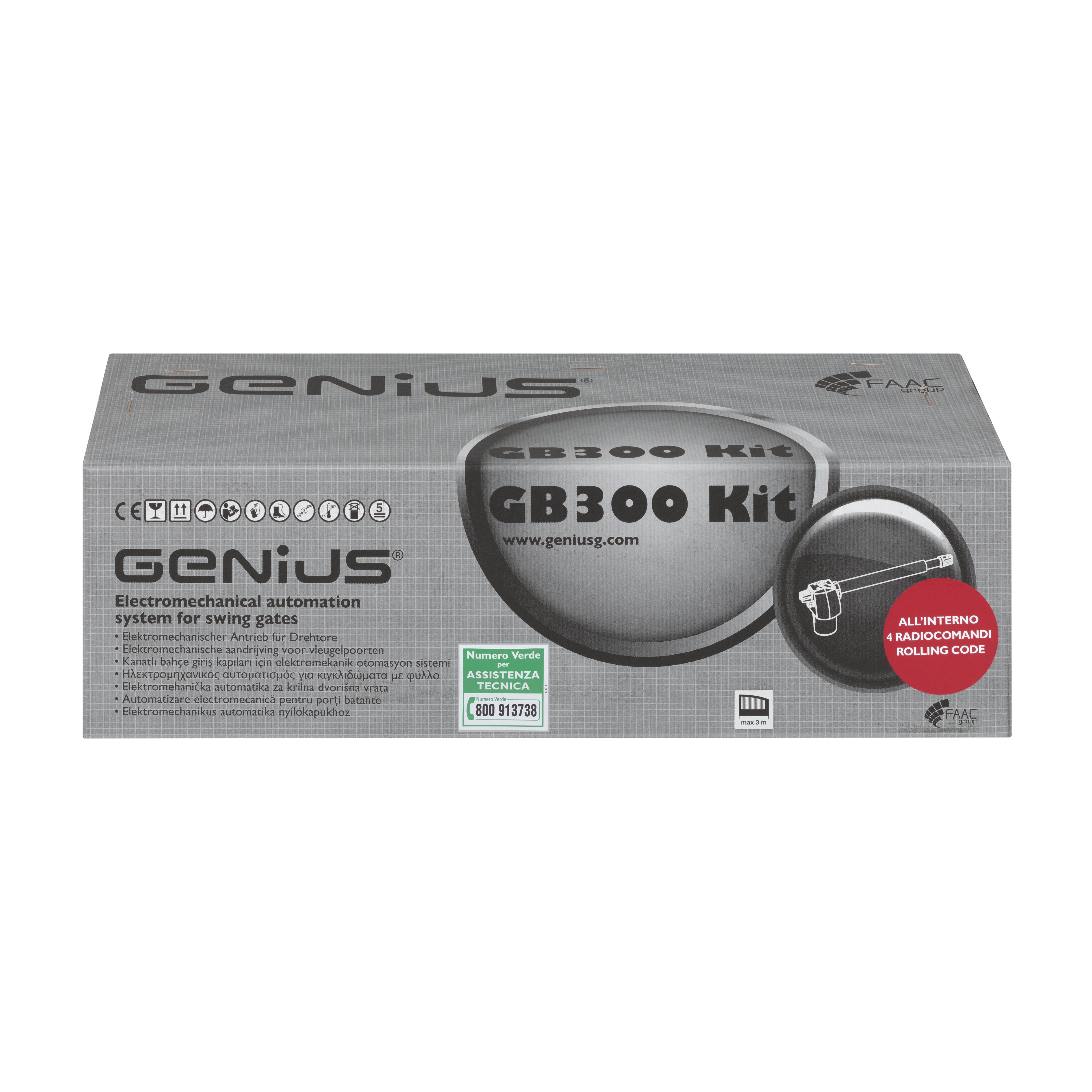Motore per cancello doppia anta battente FAAC Genius GB 300L - 3