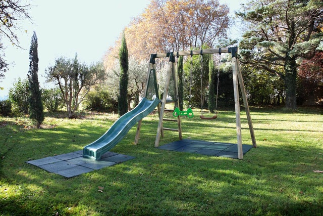 Dalle de sécurité caoutchouc, vert, L.50 x l.50 cm