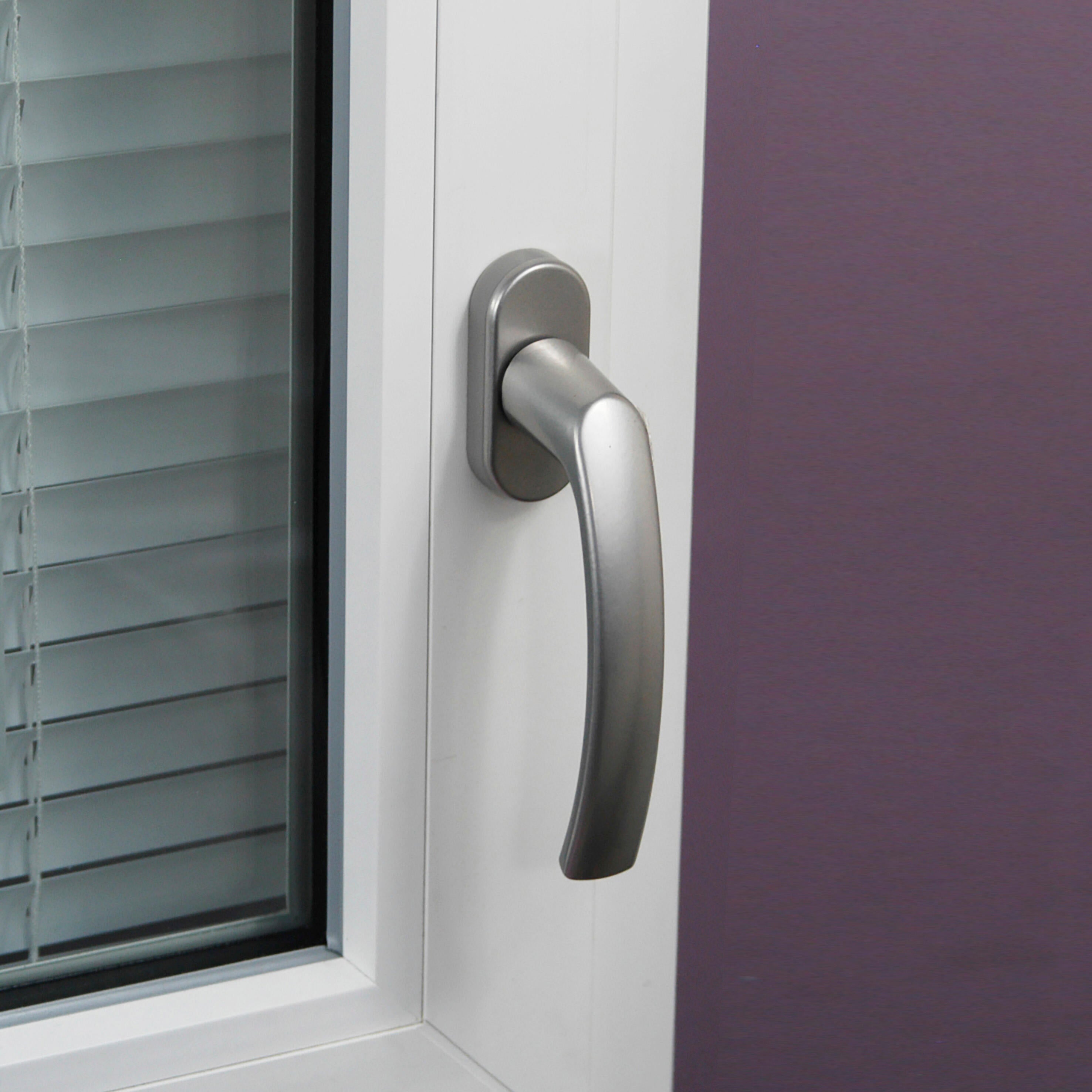 Maniglia per finestra per interni in lega di alluminio e plastica in acciaio inox scorrevole per finestra e accessori in vetro apertura destra bianca