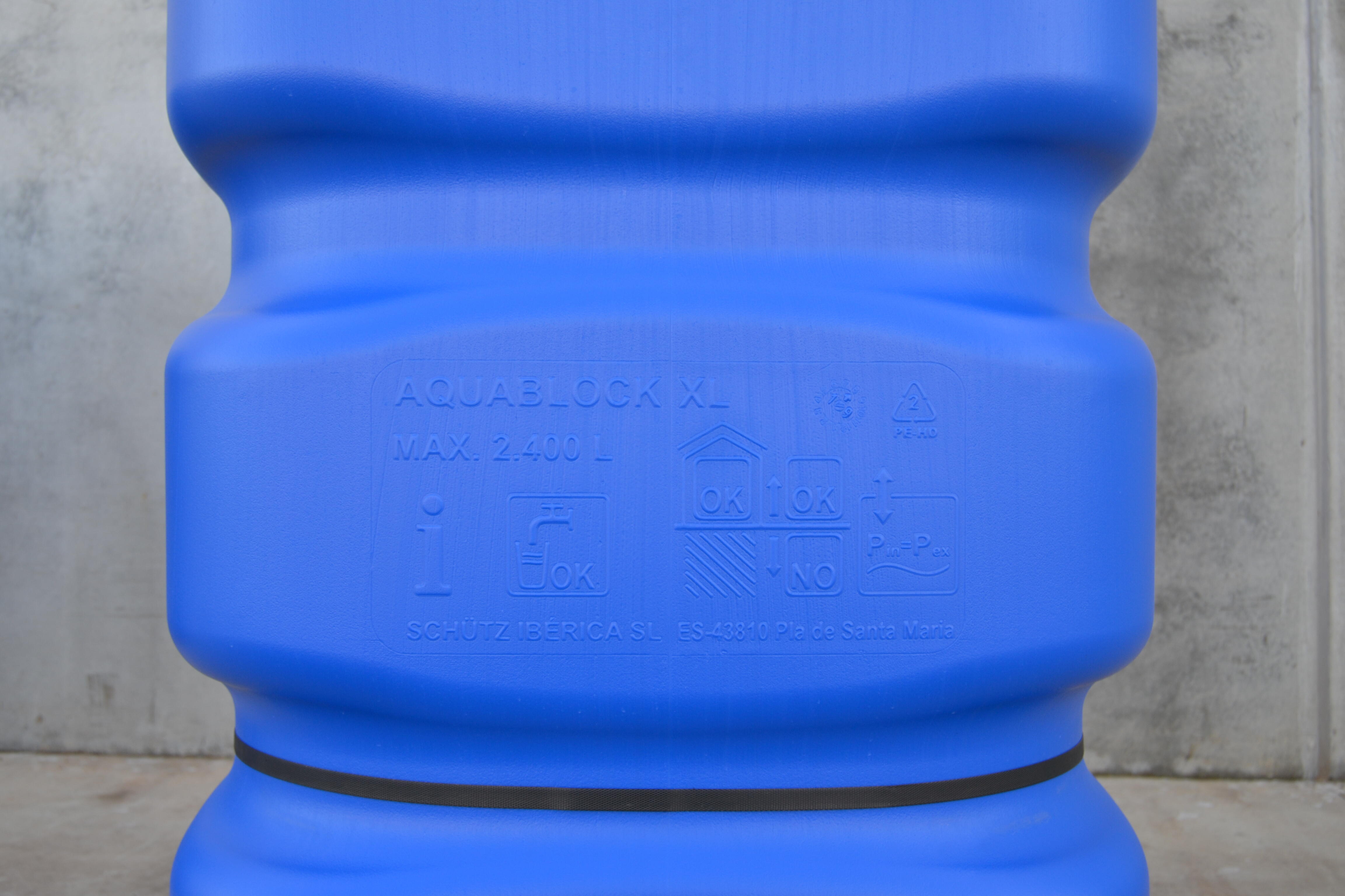Récupérateur d'eau Aquablock SCHUTZ XL rectangulaire bleu , 2400 l - 9