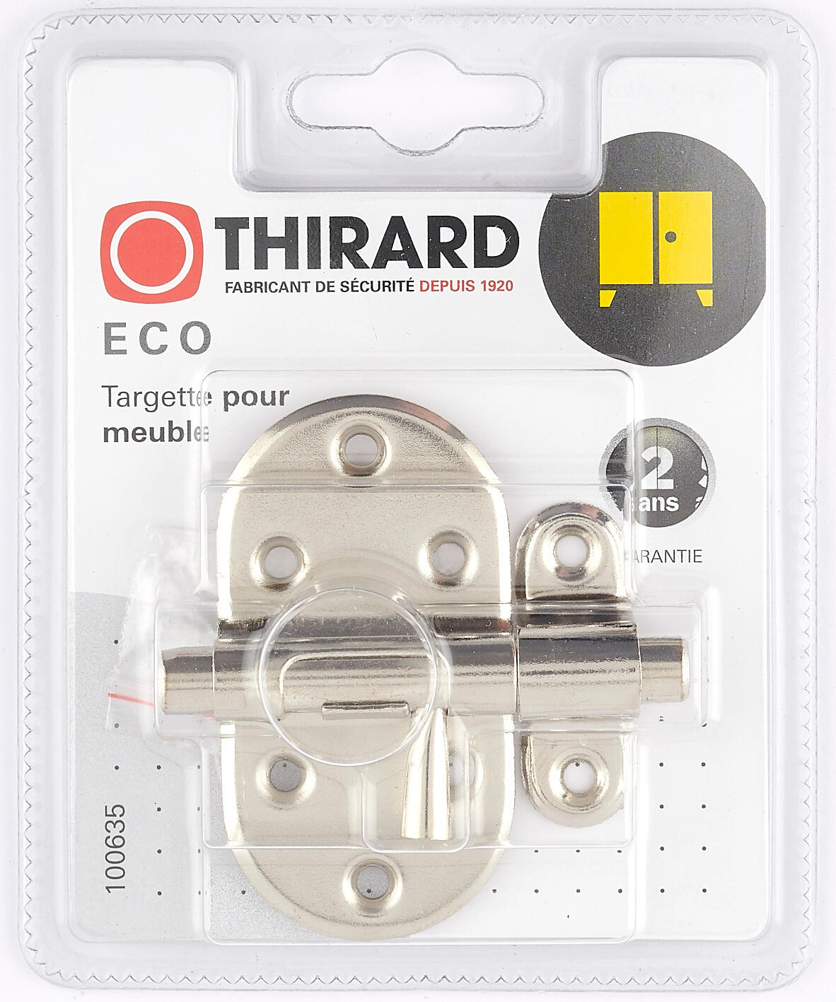 Verrou THIRARD, acier nickelé gris - 2