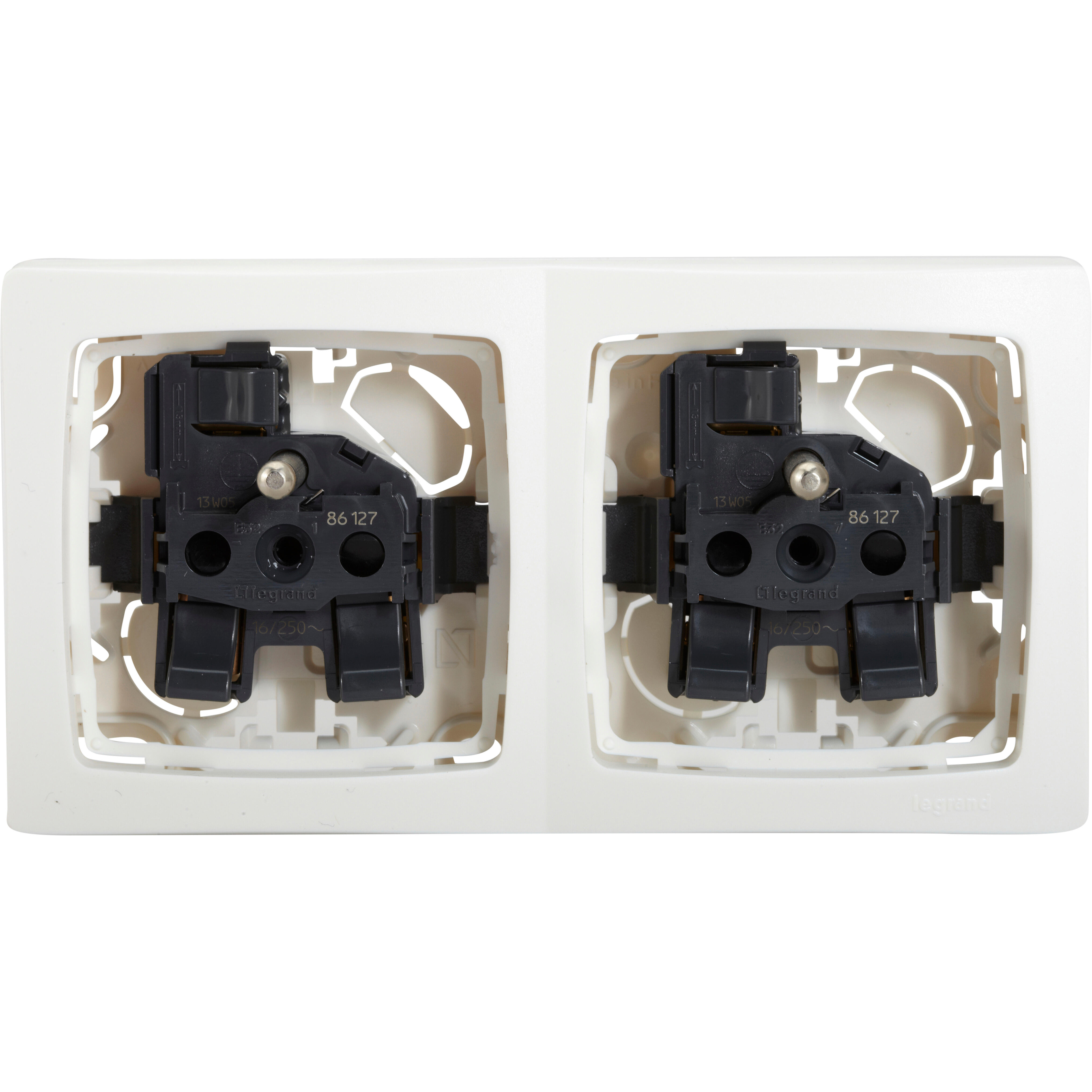 Double prise avec terre saillie, LEGRAND Asl, blanc - 4