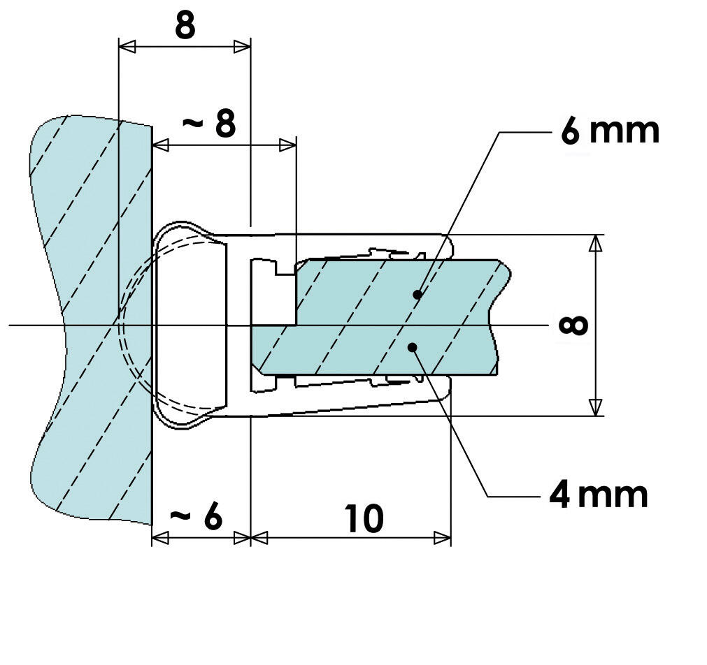 Joint d'étanchéité tubulaire translucide, L.100 cm pour verre Ep. 4 à 6 mm - 2