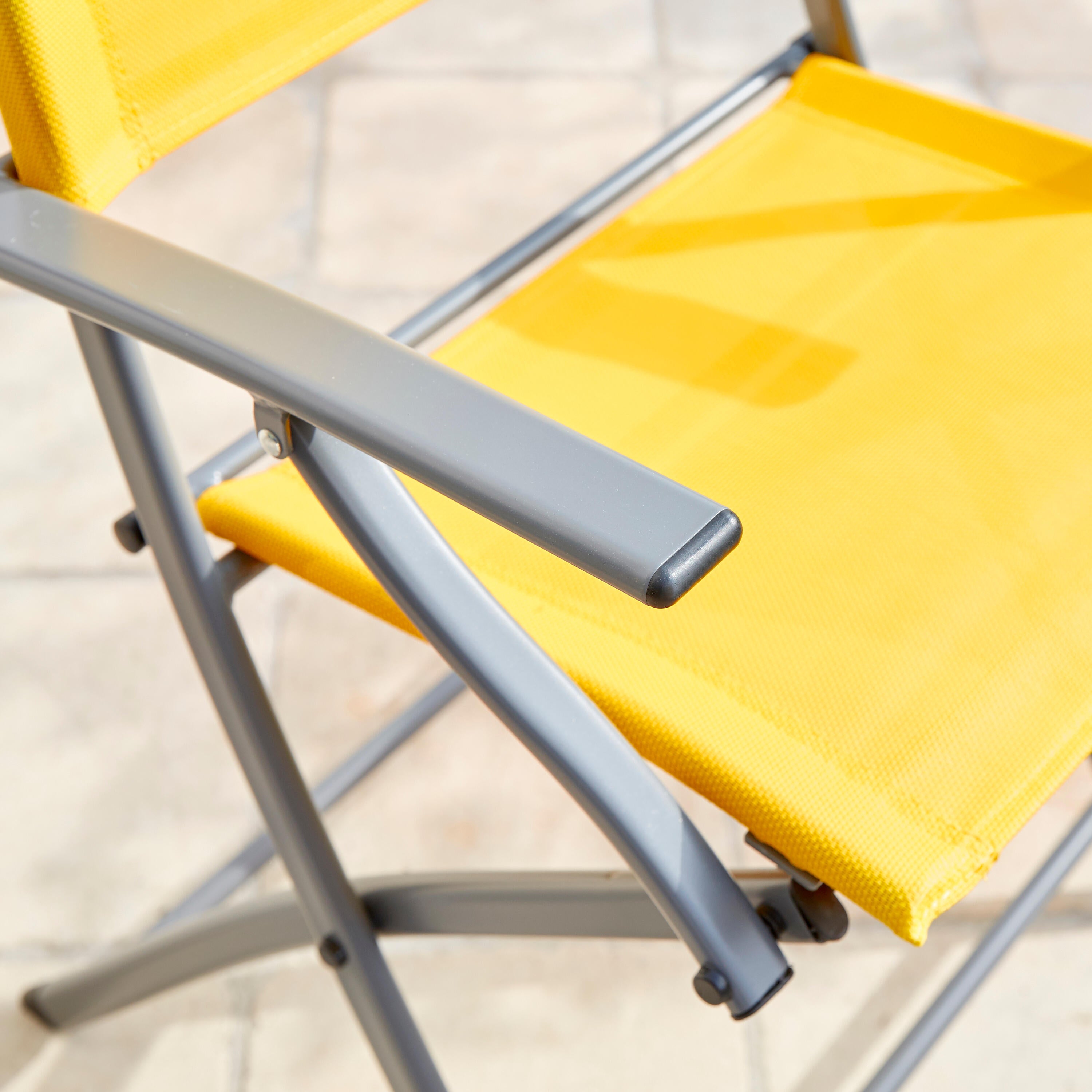 Fauteuil de jardin NATERIAL Emys en acier jaune / doré - 12