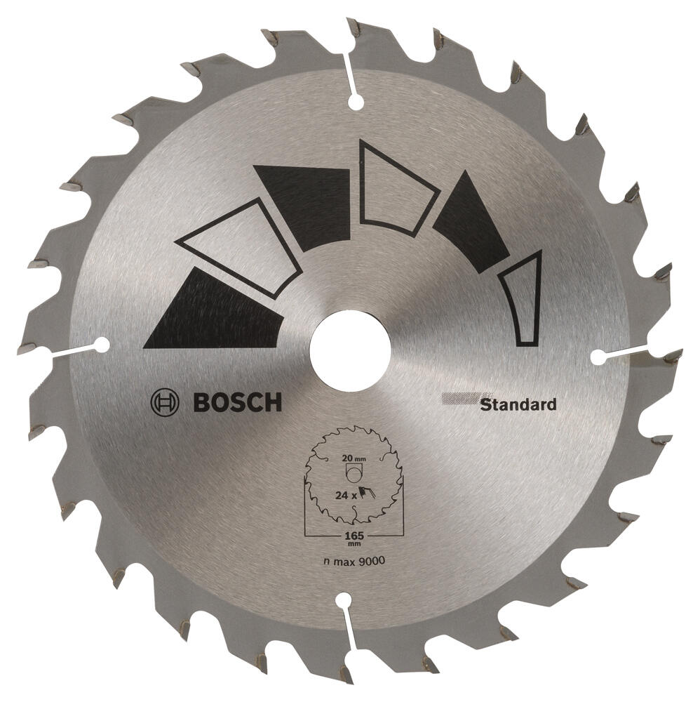 Lame De Scie Circulaire Carbure Ninehole - 165mm 24 Dents - Alésage 20mm - Découpe Bois - Neuf