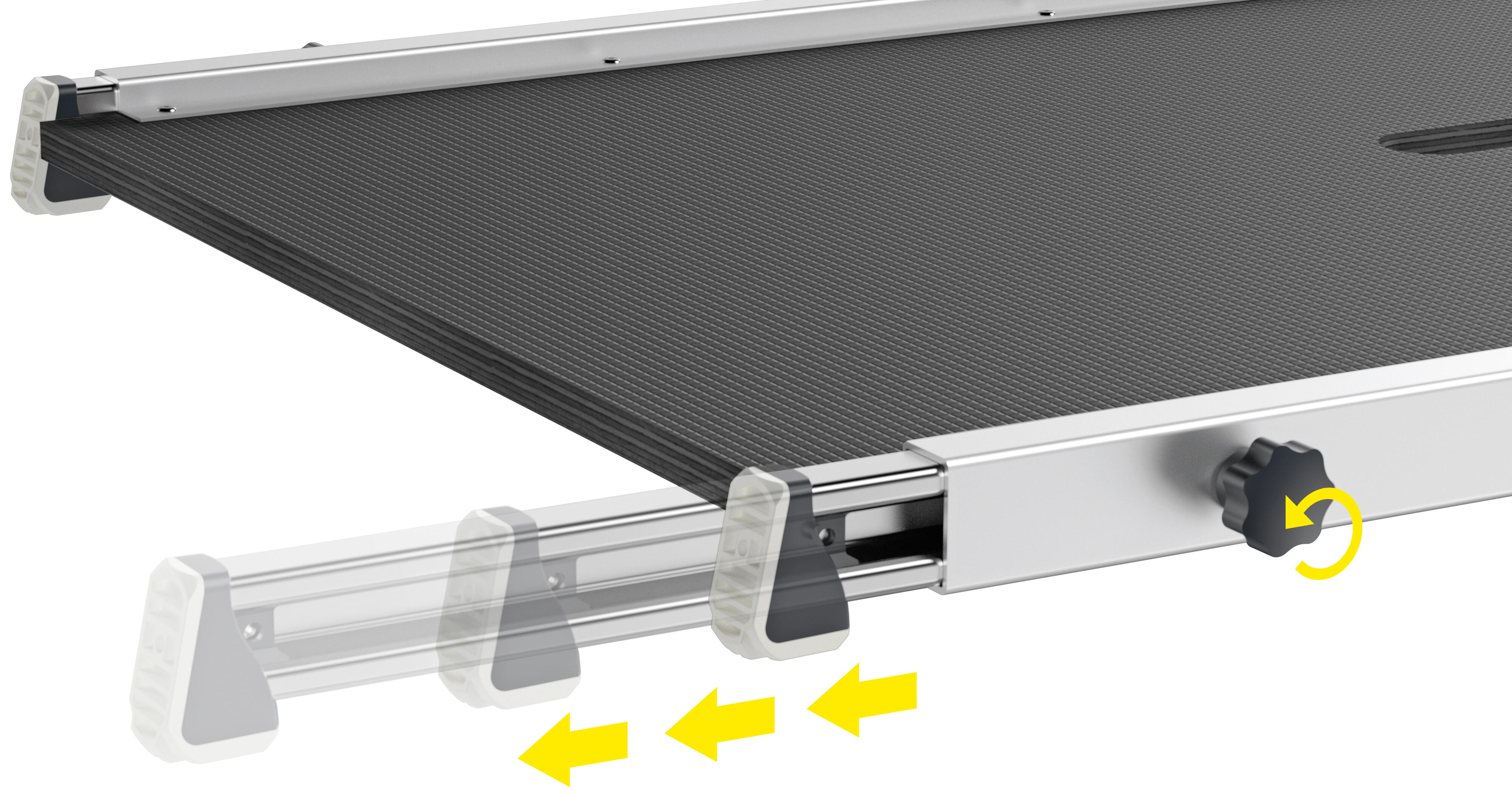 Plateforme de travail HAILO TP1 en aluminium pour escalier même en colimaçon - 8