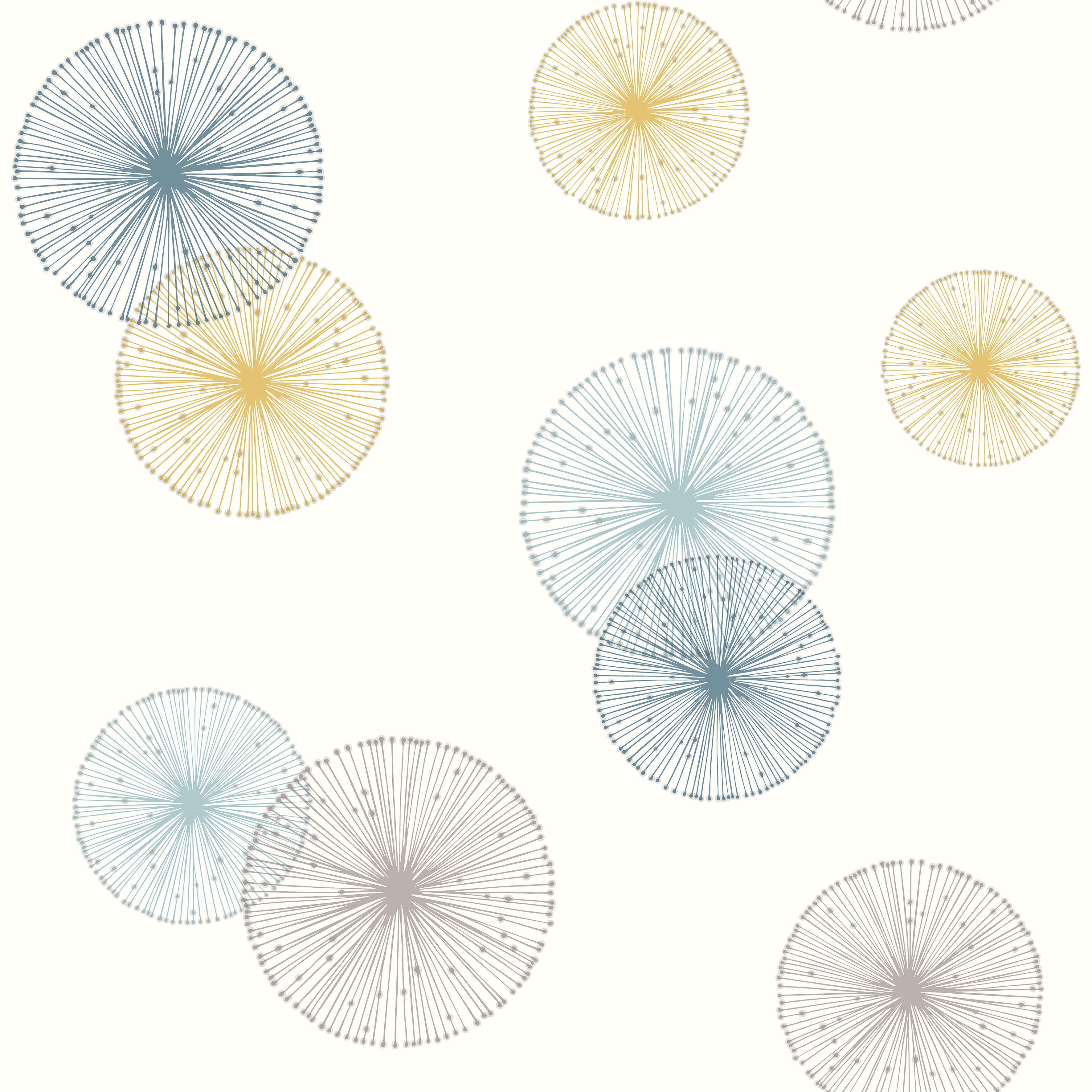 Papier peint intissé Solane blanc, gris et jaune - 2