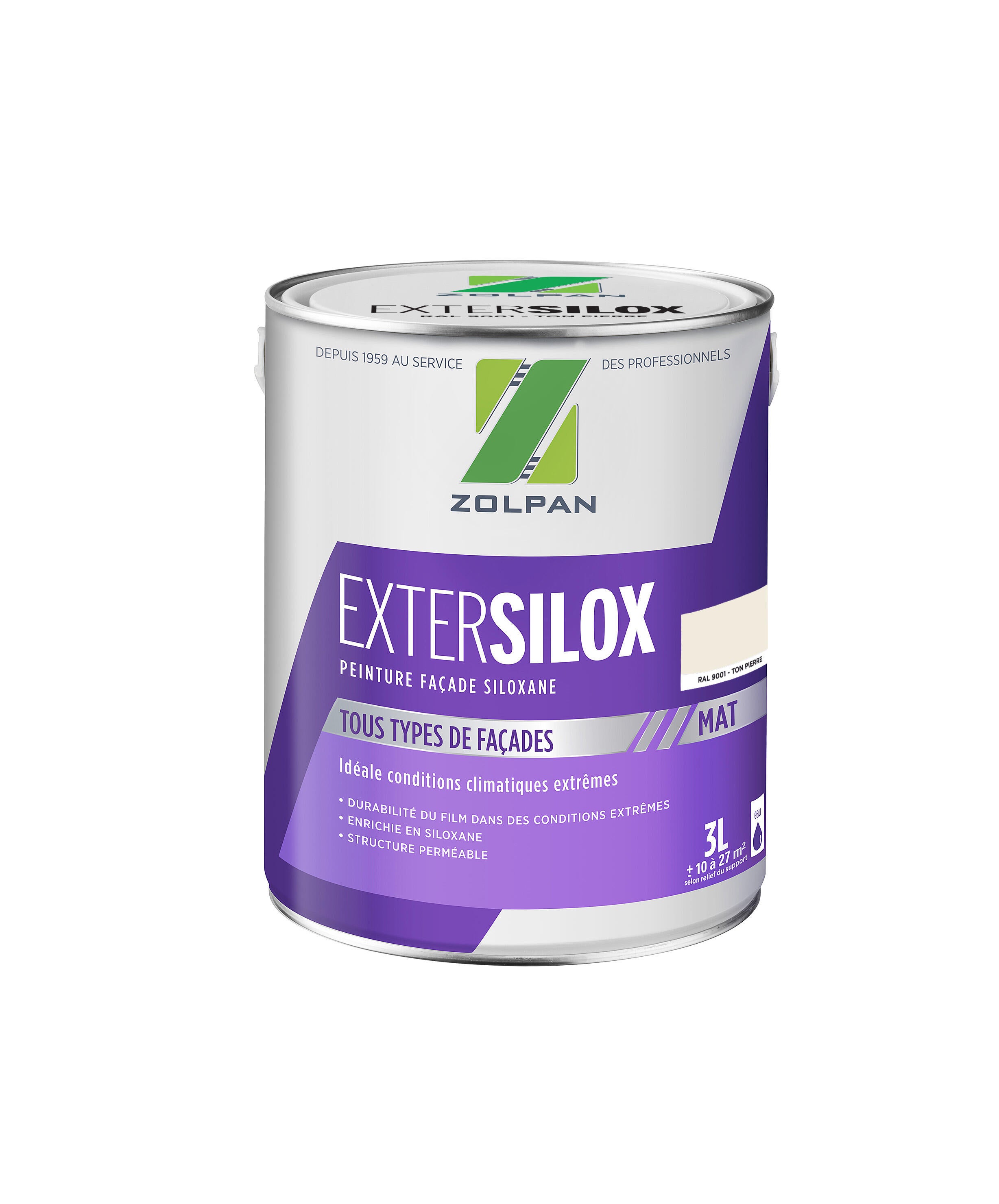 Peinture extérieure façade Siloxane ZOLPAN ton pierre mat 3L Leroy Merlin — free download