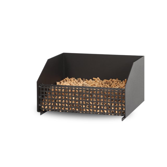 Brûleur à pellets noir pour foyer ouvert LE MARQUIER L.30xH.15xP.25cm