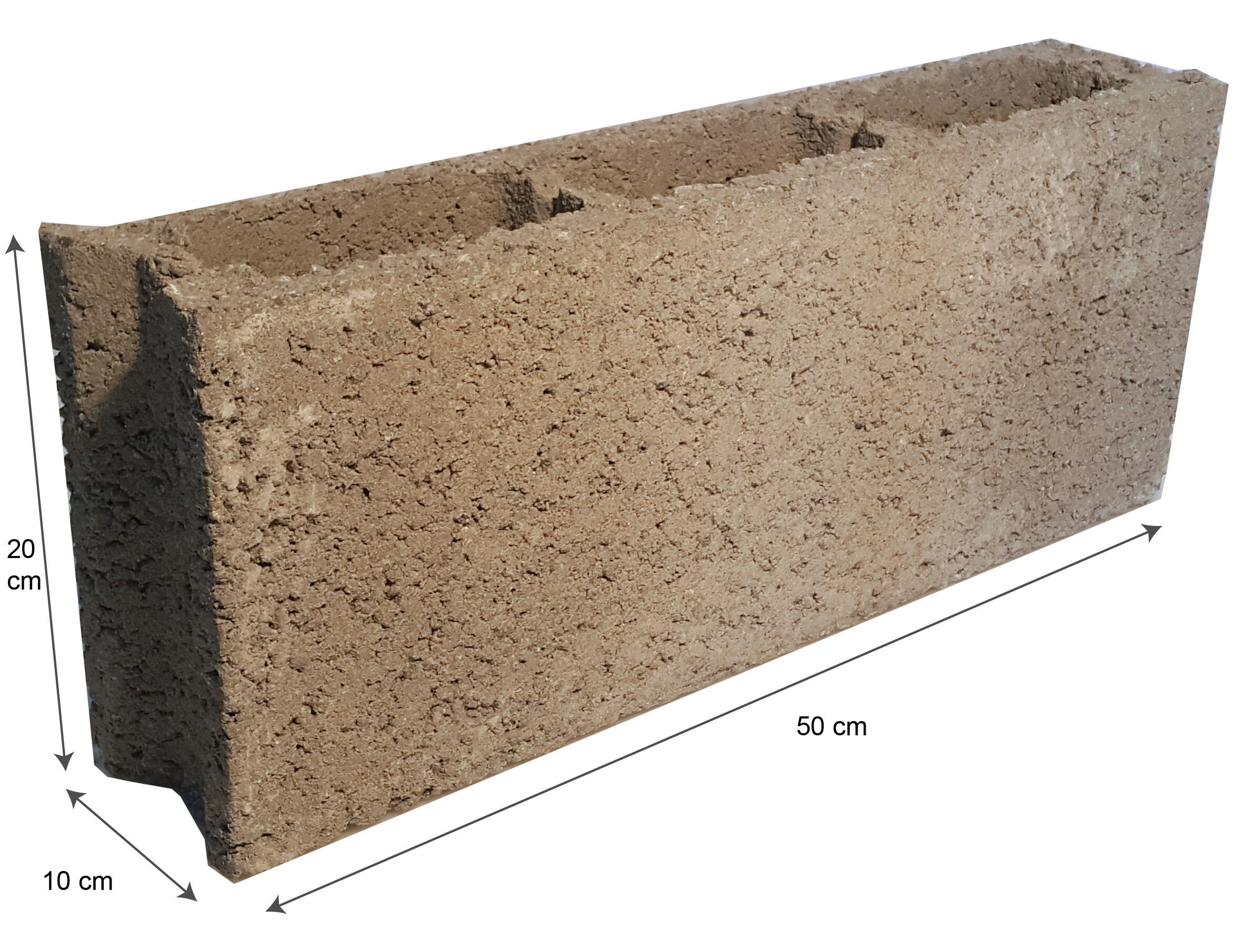 Parpaing creux béton, L.50 x l.10 x H.20 cm - 2