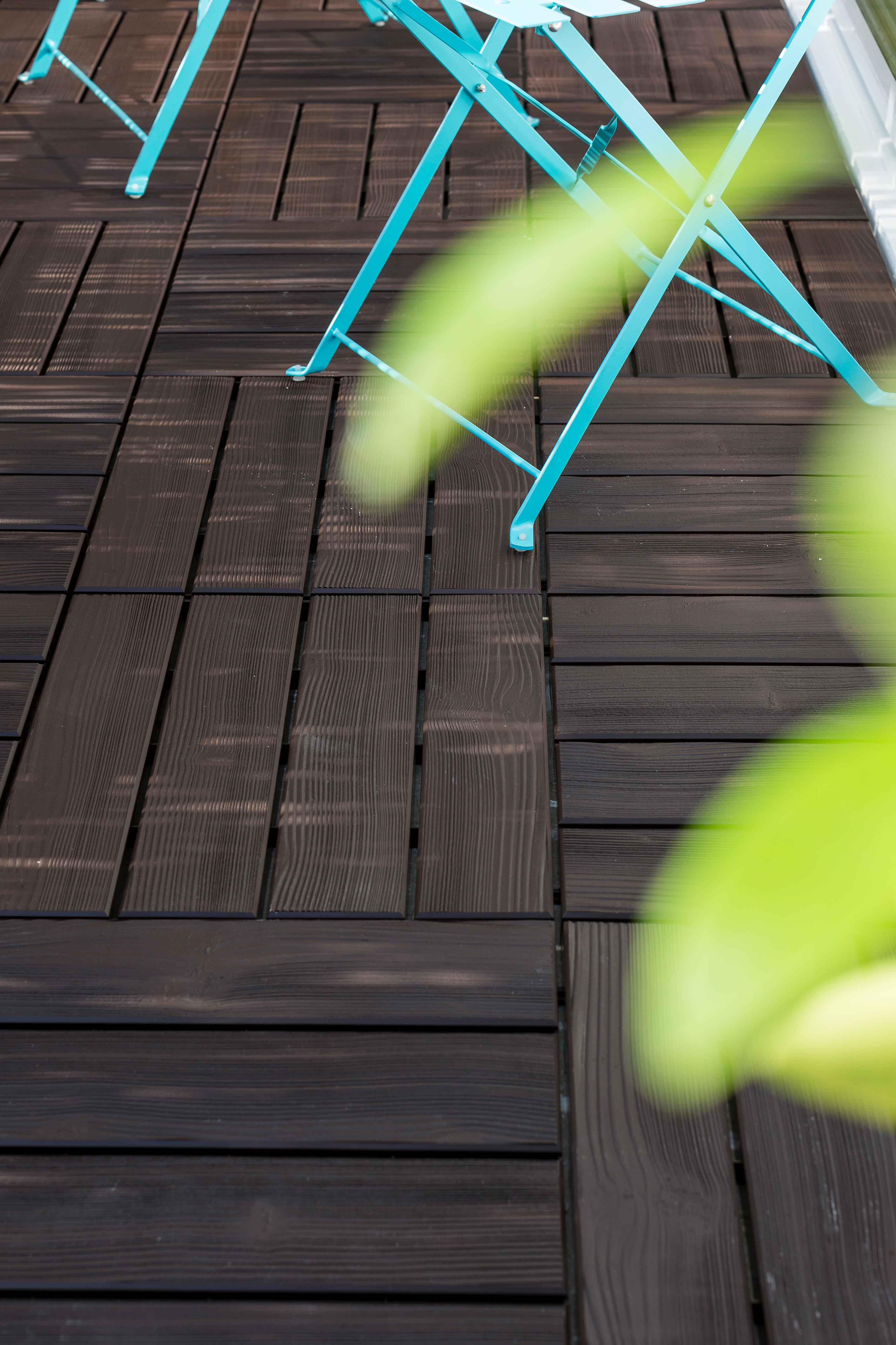 Dalle clipsable polypropylène Easy, brun chocolat n°1, L.38 x l.38 cm x Ep.25 mm - 3