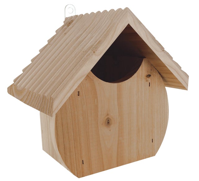 Nichoir En Bois Naturel Artemio 22x22x17 Cm - Pour Oiseaux Du Jardin, Facile à Installer, Neuf