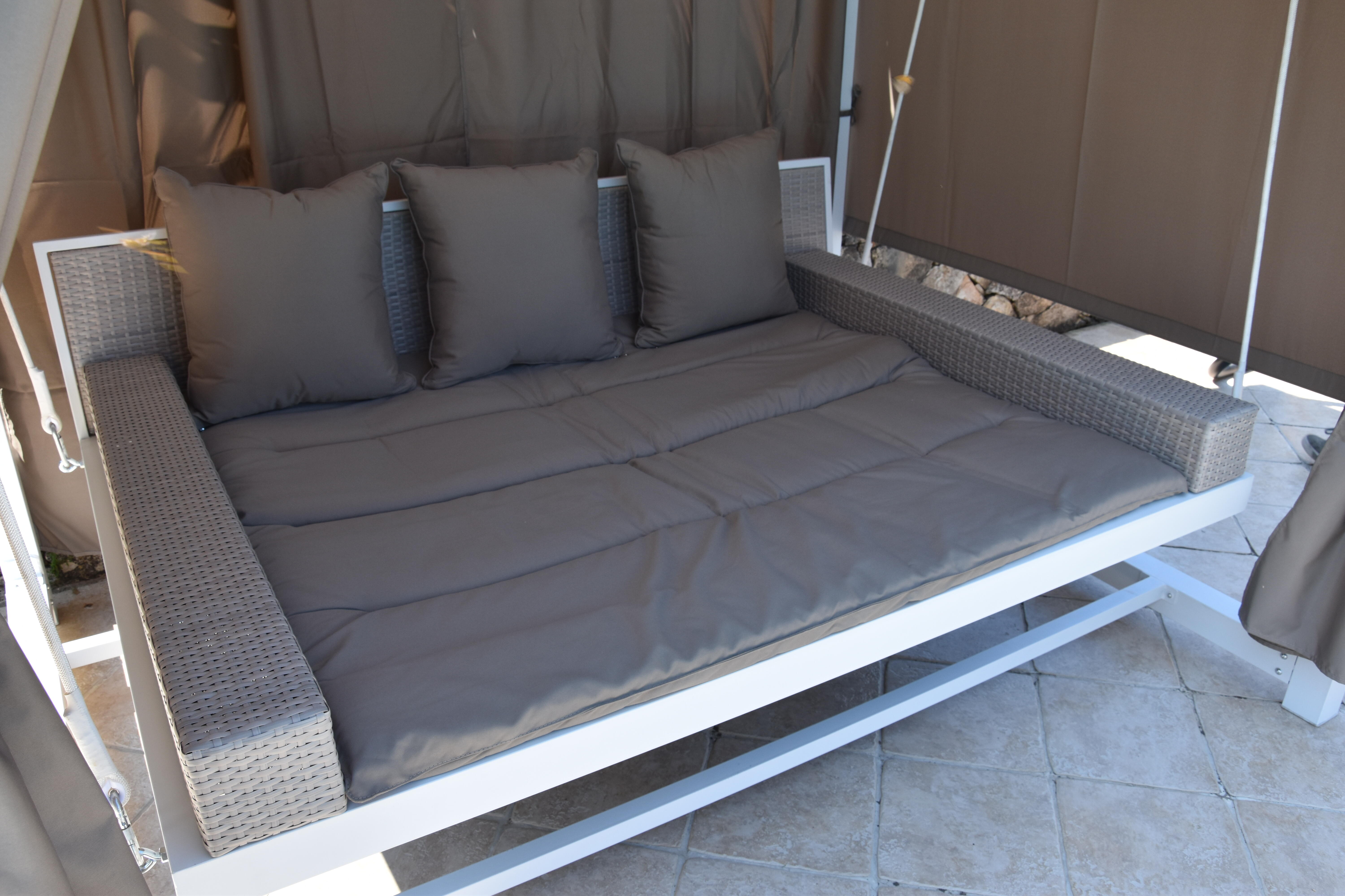 Balancelle en acier blanc Deep l.236 x P.180 x H.210 cm - 4