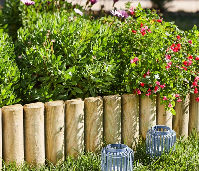 Bordure à planter bois, CERLAND, H.35 x L.112 cm
