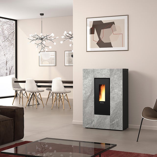 Poêle à granulés EXTRAFLAME Marinela plus gris 8 kW