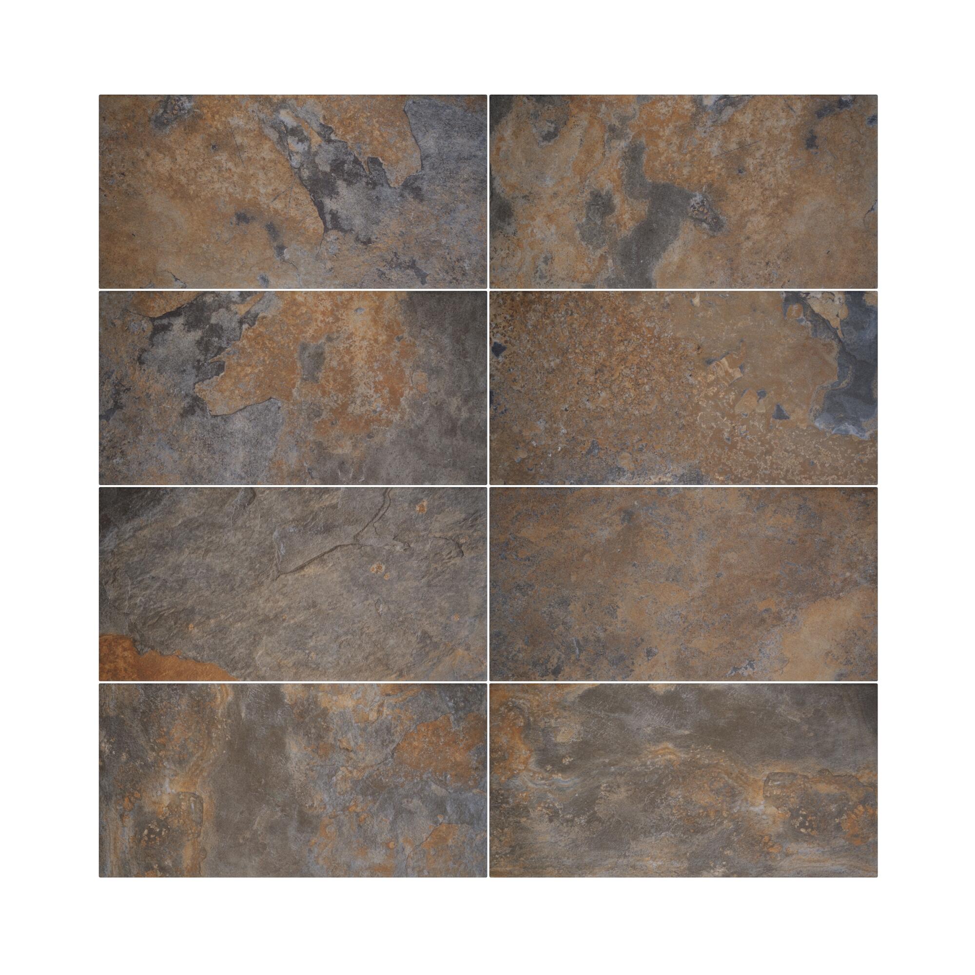 Carrelage sol extérieur effet pierre noir Day l.30 x L.60 cm x Ep.9 mm - 3