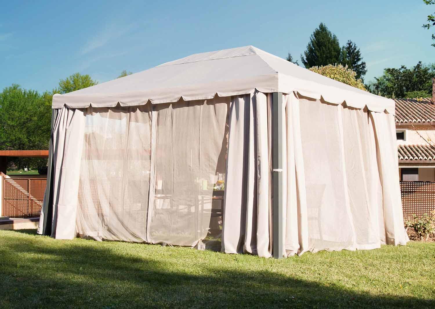 Tonnelle autoportant Ysis NATERIAL aluminium gris anthracite, 11.93 m² - 3