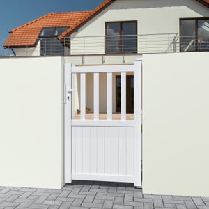 Portillon battant PRIMO Florenca, l.100 x H.120 cm, blanc