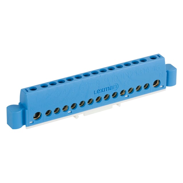 Bornier neutre 15 connexions LEXMAN