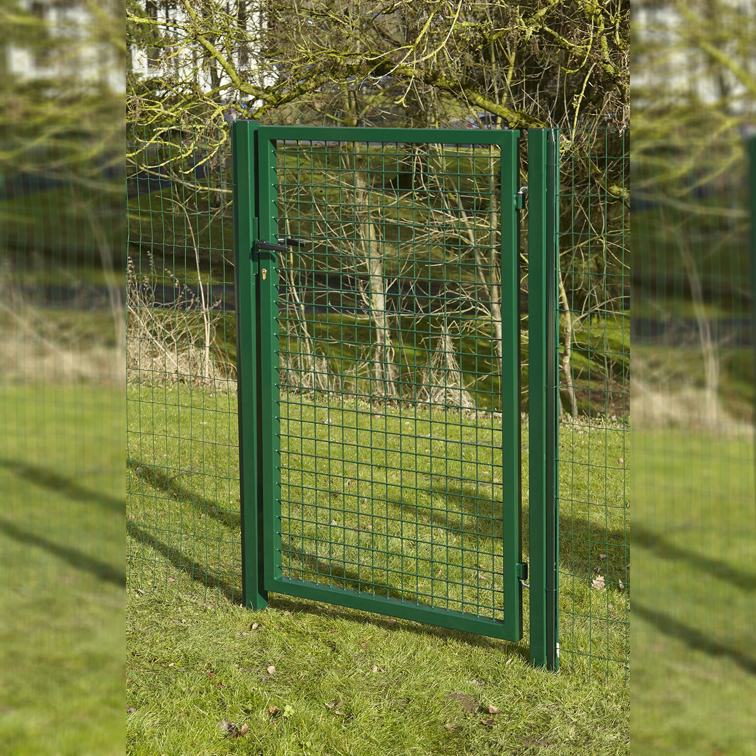 Portillon grillagé Garden + vert, l.100 x H.100 cm - 2