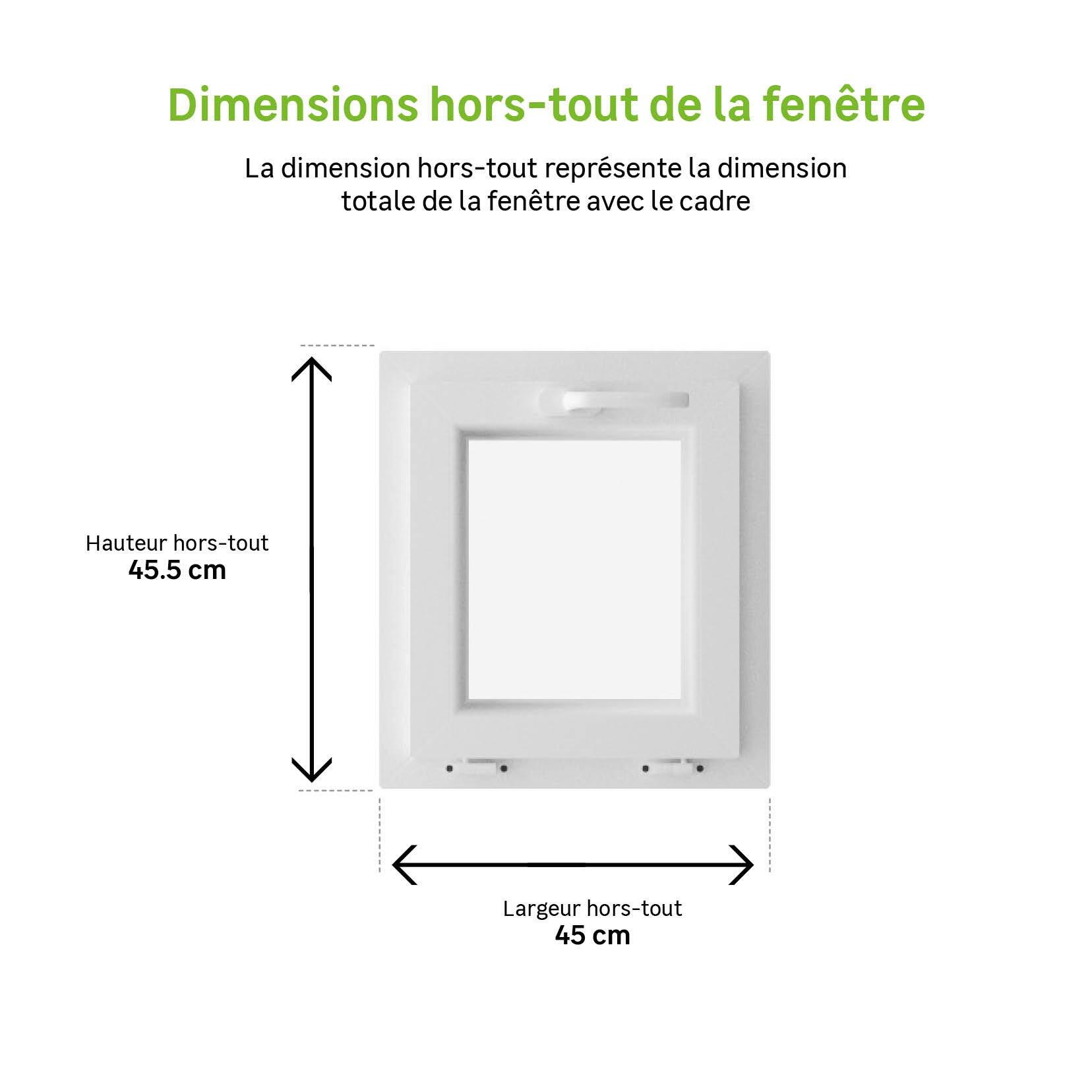 Abattant PVC Essentiel H.45xl.40cm blanc - 2