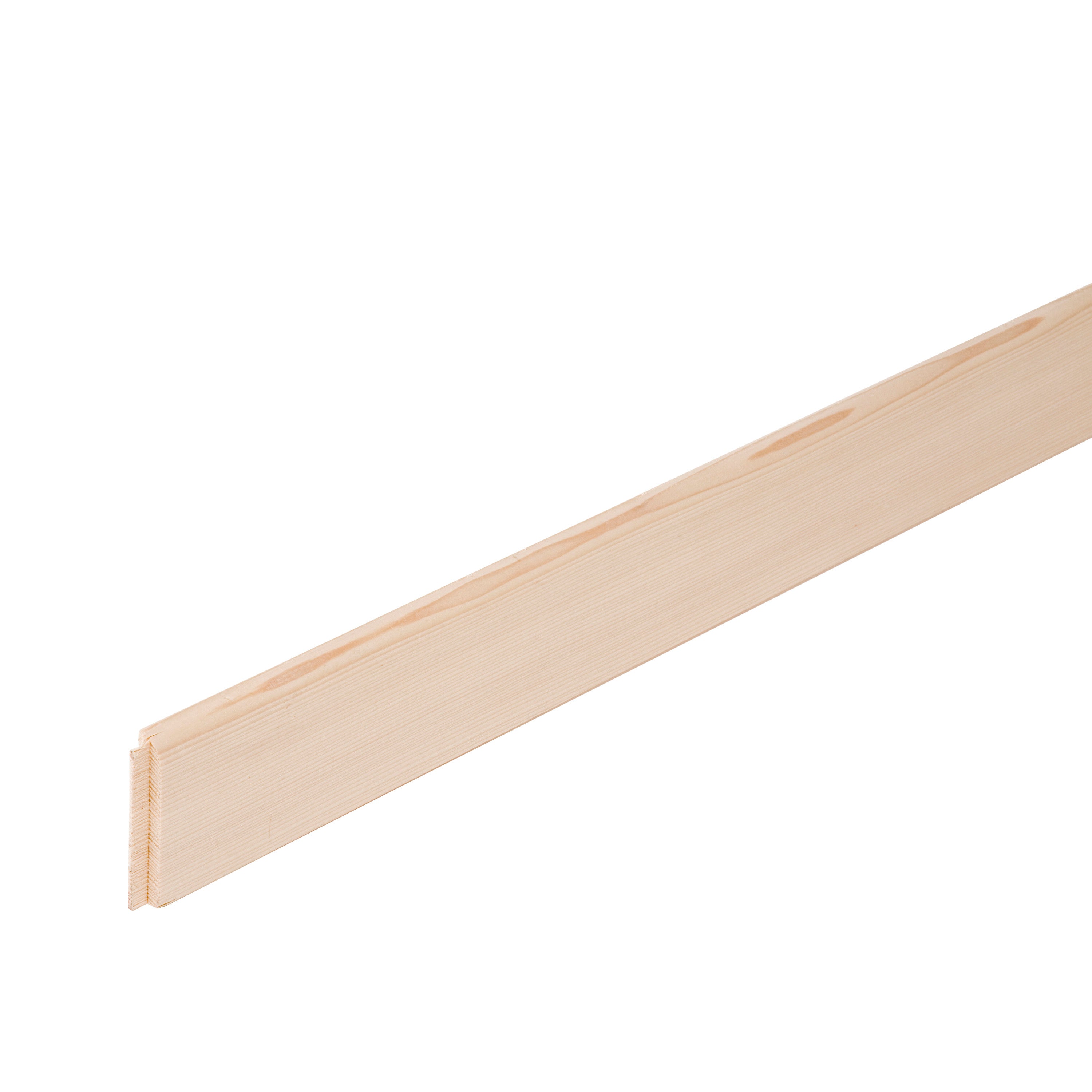 Plinthe sapin sans noeud arrondie, 11.5 x 67 mm, L.2.45 m - 2