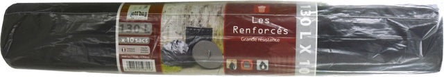 10 sacs à déchet très résistant 130 l noir