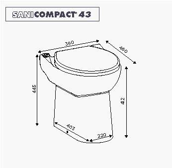 WC broyeur mécanisme silencieux Sanicompact 43 eco + SFA - 5