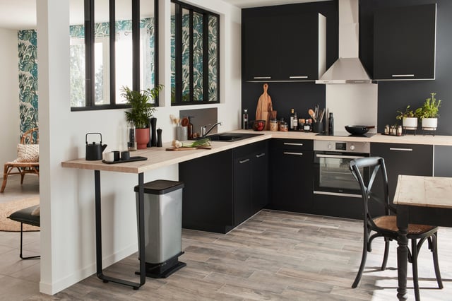 Plan de travail brut Hévéa lamellé L.250 x P.65 cm, Ep.36 mm