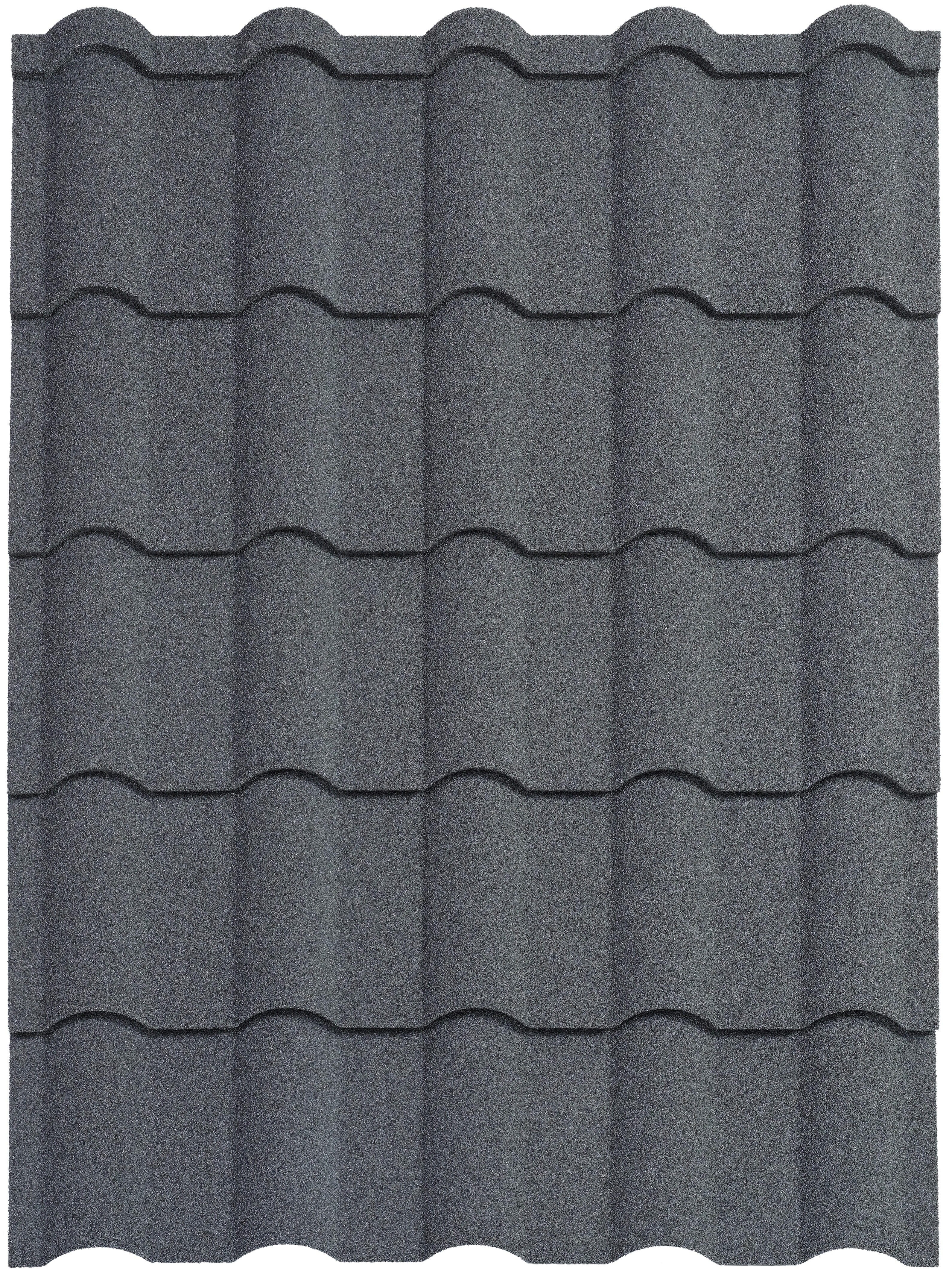 Plaque de toiture EASY TUILE acier anthracite l.0.84 x L.1.15m GALLEA - 2
