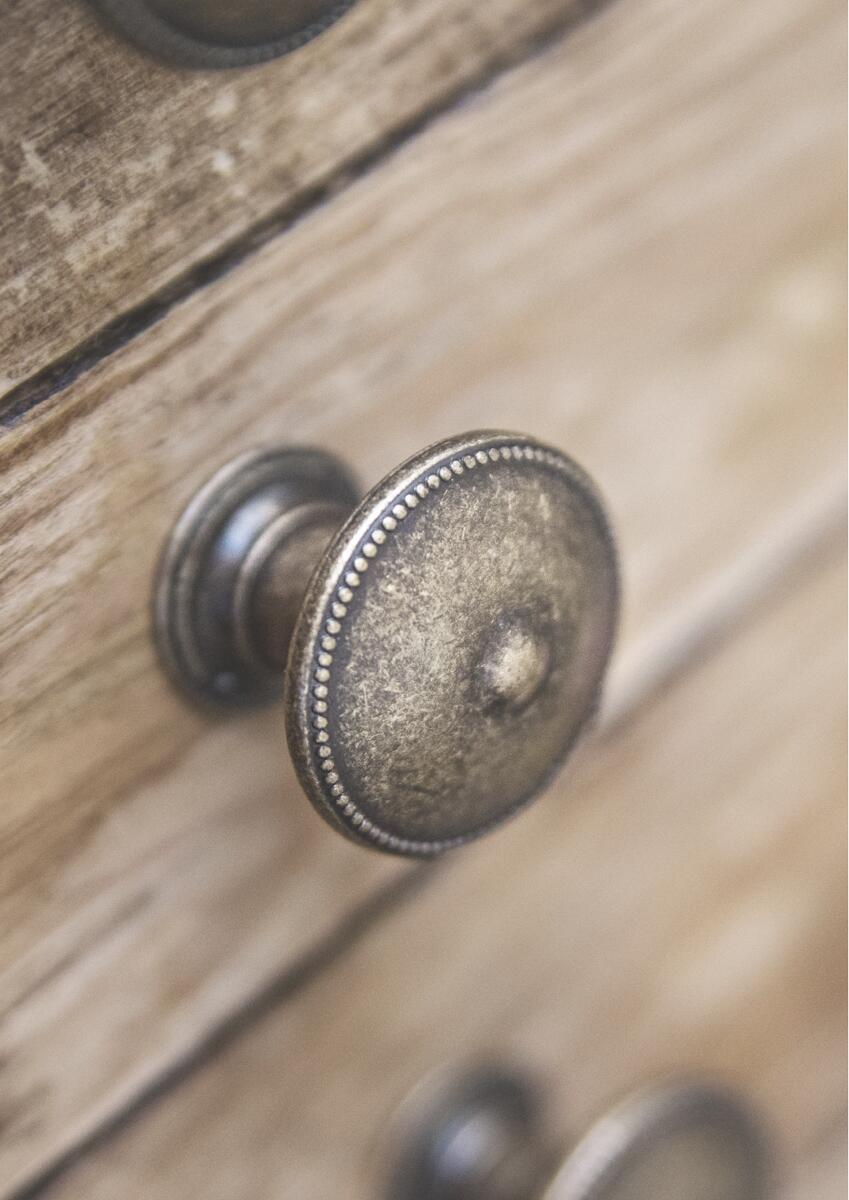 Bouton de meuble rond Eye, zamak vieil or laitonné, Diam.30 mm - 2