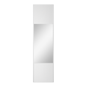 Porte de placard coulissante Snow miroir l.66.2xH.250cm