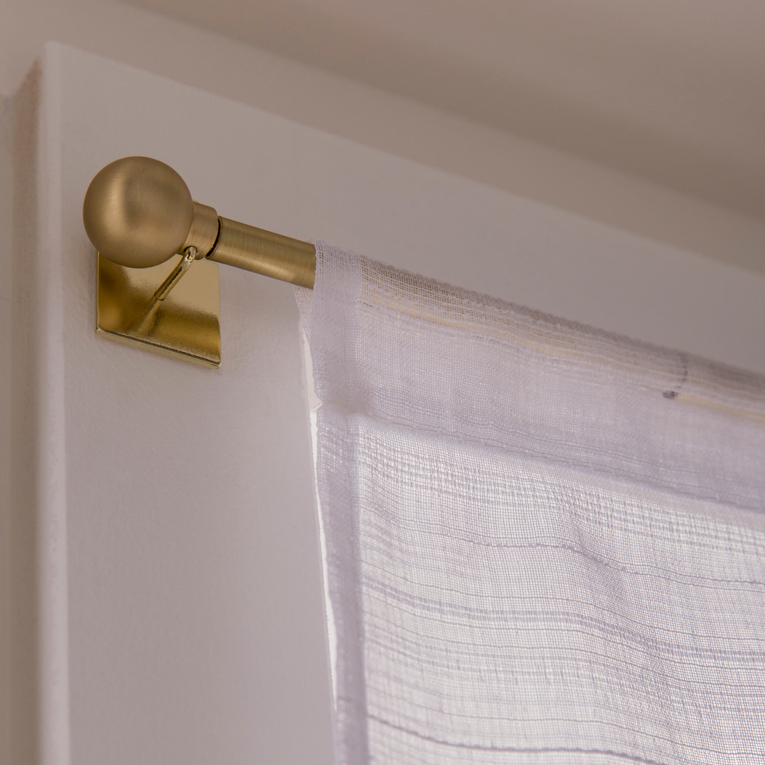 Vitrage tamisant, Lola, blanc H.160 x l.80 cm - 2