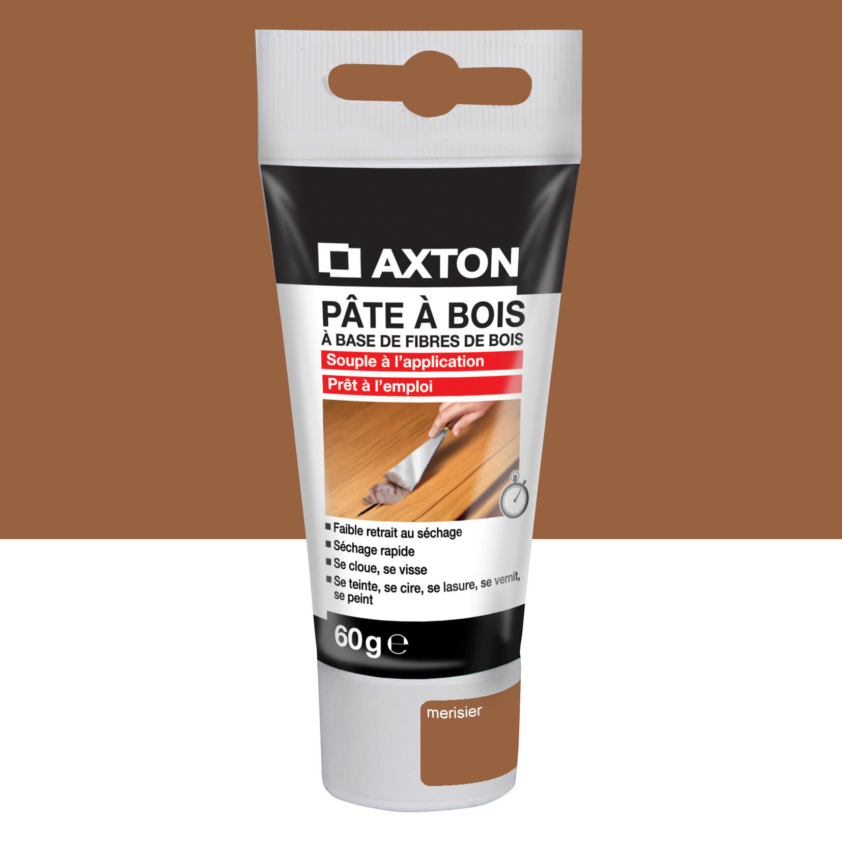 Pâte à bois Merisier AXTON marron 60 g Leroy Merlin