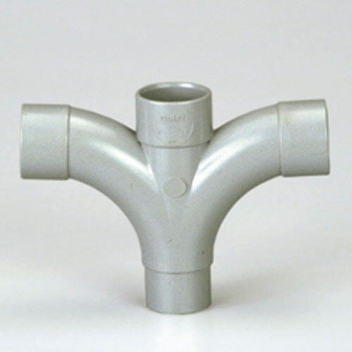 Té Pied-de-biche 87°30 double PVC à coller, femelle / mâle, D.40 - 3