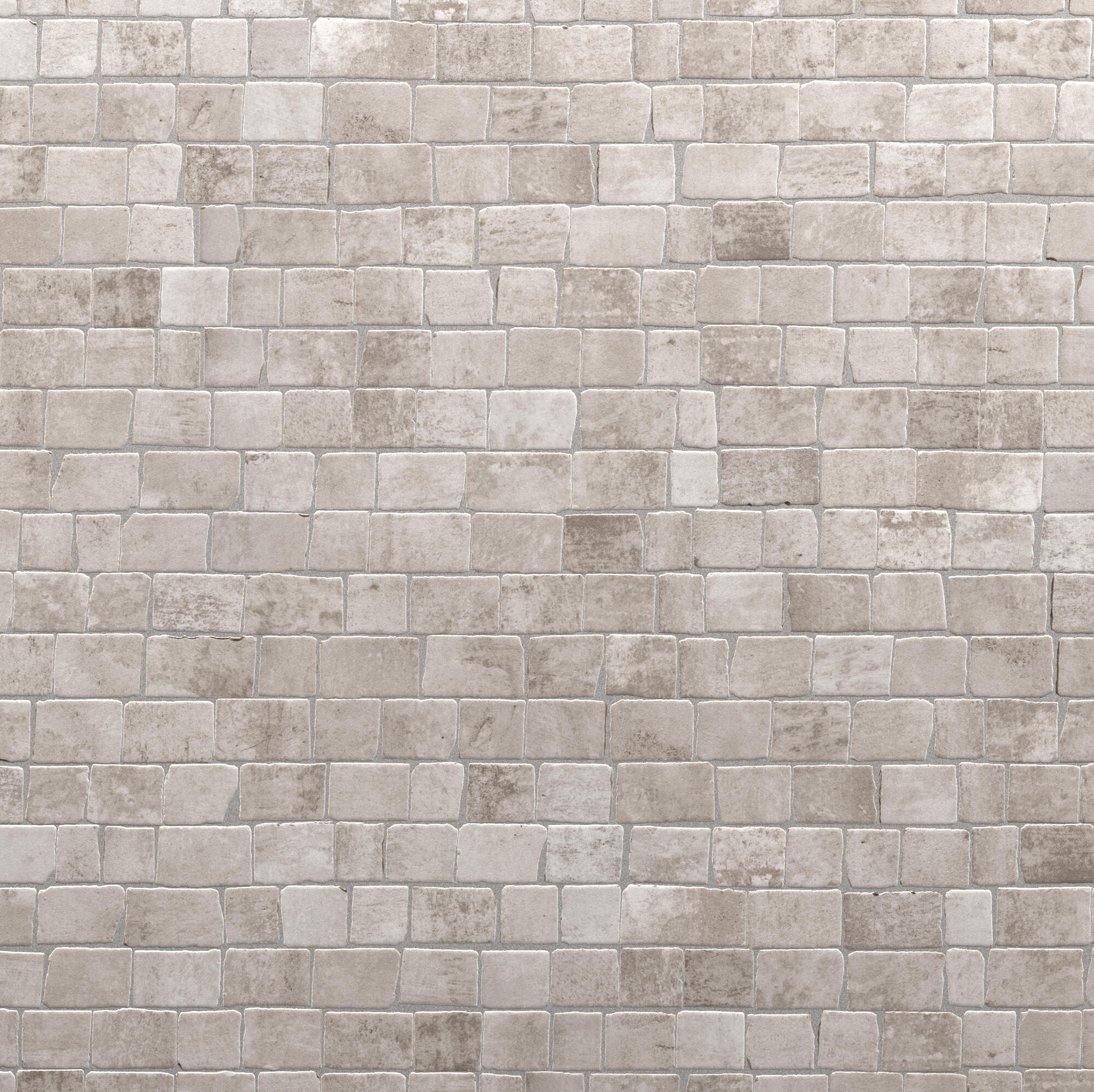 Mosaïque sol Blend grès émaillé effet ciment blanc 27 x 30 cm - 2