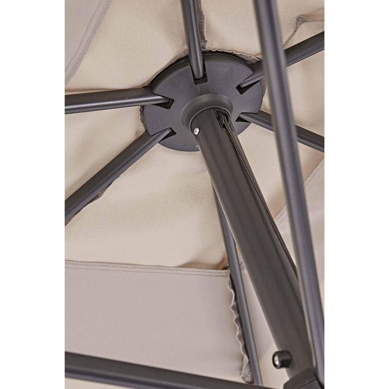 Parasol droit rectangulaire taupe Avea NATERIAL L.300 x l.194 cm - 7