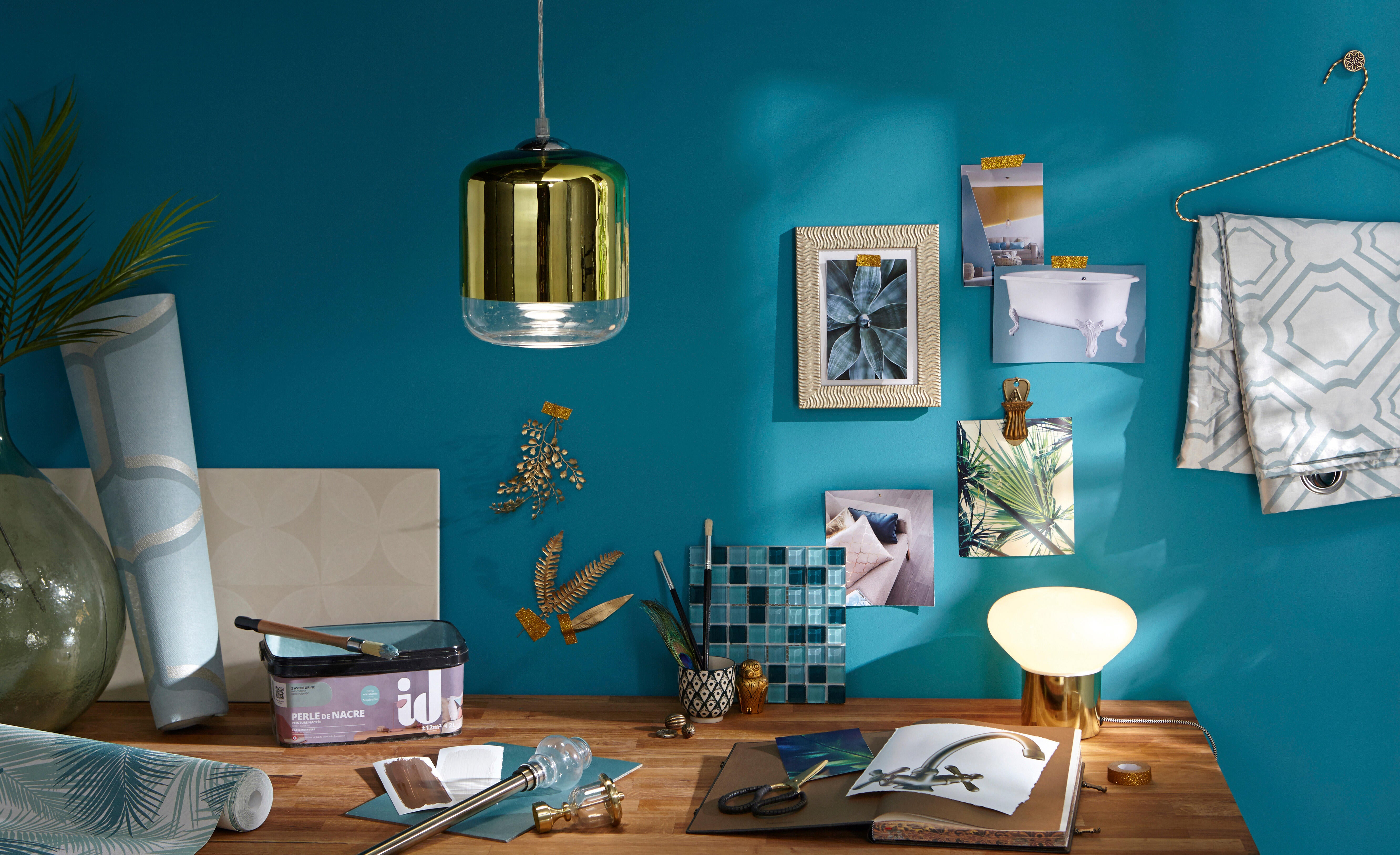 Tringle à rideau doré Chic, L.160 - 300 cm, diam.20 mm, INSPIRE - 2