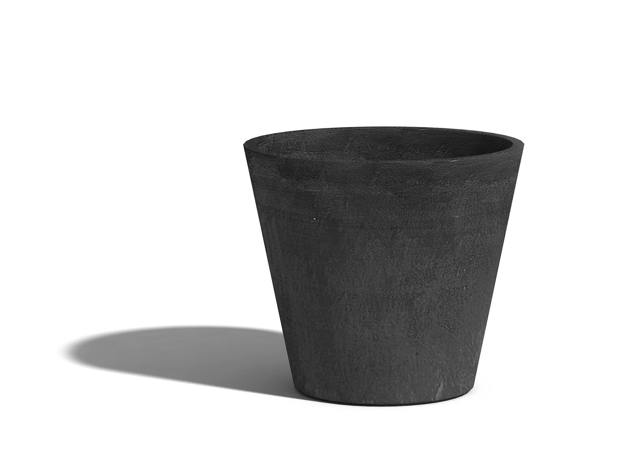 Pot en résine Ø40-H36 ECOPOTS Amsterdam Anthracite - 8